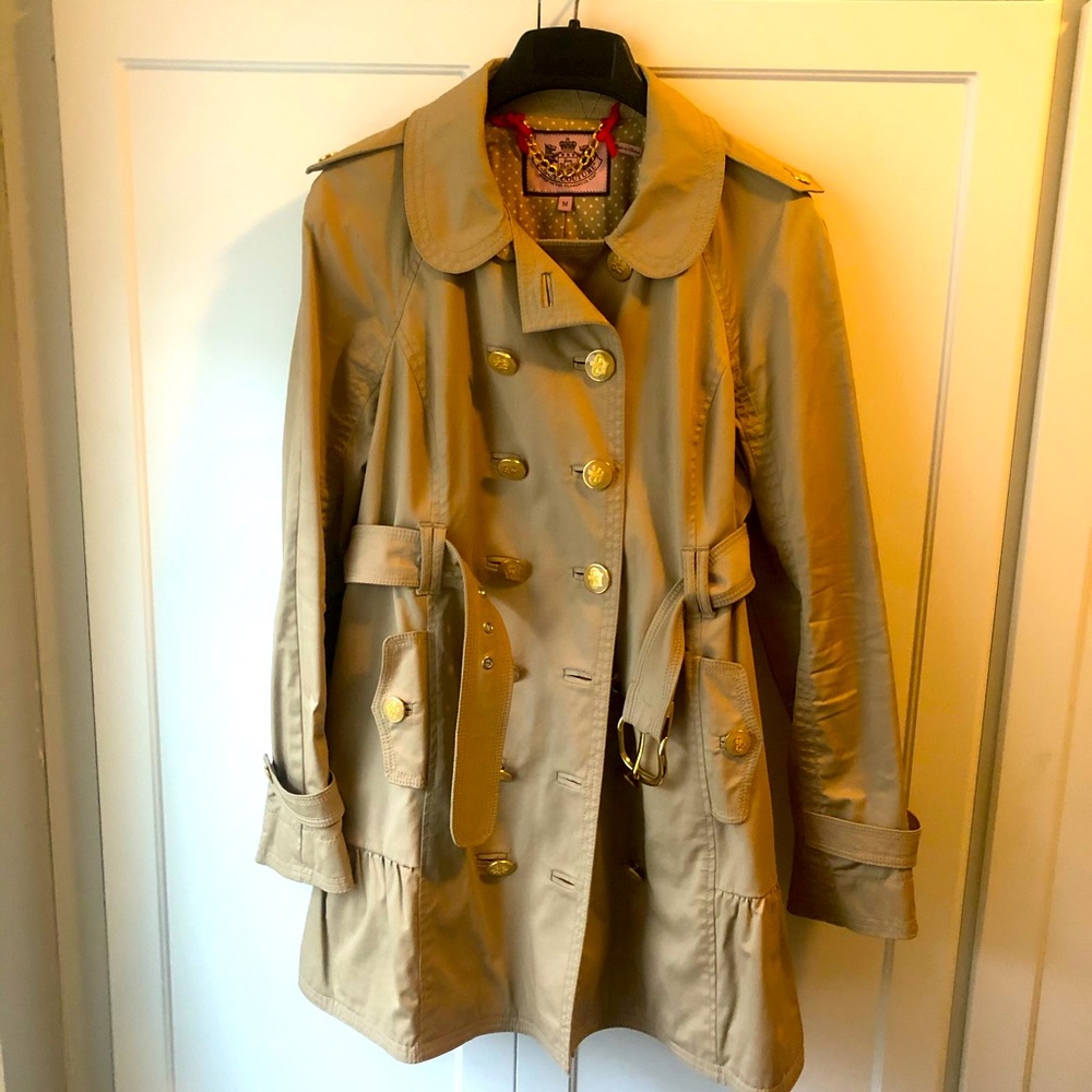 Juicy Couture Belted Rain Jacket
